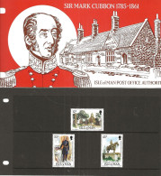 Isle Of Man 1985 200th Birthday Of General Mark Cubbon, Church, Horse Mi 292-294 MNH(**) - Isle Of Man