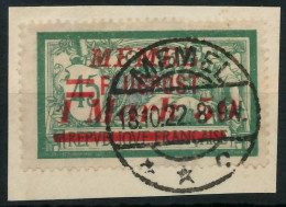 MEMEL 1922 Nr 101 Zentrisch Gestempelt Briefstück Gepr. X425BFE - Klaipeda 1923