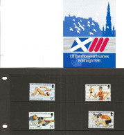 Isle Of Man 1986 Commonwealth Games, Edinburgh, Sport, Swimming, Running, Shooting, Cycling, Mi 298-301 MNH(**) - Isla De Man