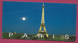 Paris La Tour Eiffel Illuminée Au Clair De Lune 2scans - Eiffelturm