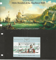 Isle Of Man 1986 Historical Links With America: Myles Standis, Mayflower., Mi  Bloc 8 In Folder MNH(**) - Man (Ile De)