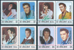 St.Vincent 1985 The 50th Anniversary Of The Birth Of Elvis Presley, 1935-1977 (Specimen Overprinted)-MNH - Muziek