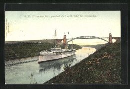 AK Kriegsschiff S. M. Y. Hohenzollern Passiert Die Hochbrücke Bei Grünenthal  - Oorlog