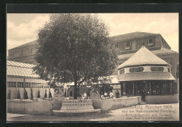 AK München, Ausstellung 1908, Hof Der Nahrungsmittel-Abteilung: Frühstücksstube Und Terrasse  - Exhibitions