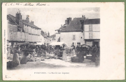 CPA Dos Précurseur - LOIRET - PITHIVIER - LE MARCHÉ AUX LÉGUMES - Belle Animation - Pithiviers