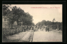 CPA L`Abbaye-Livry, Allee Du Nemours  - Other & Unclassified