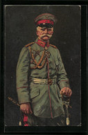 Künstler-AK Eberhard Von Mackensen, Der Heerführer Stehend In Uniform Mit Eisernem Kreuz Abgelichtet  - Guerre 1914-18