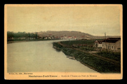 77 - MONTEREAU-FAUT-YONNE - BORDS DE L'YONNE AU PONT DE MOSCOU - CARTE TOILEE ET COLORISEE - Montereau