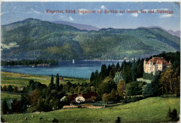 Klagenfurt, Schloss Freyenturm Mit Ausblick Auf Loretto, See Und Maiern - Klagenfurt