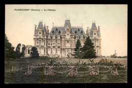 80 - FLIXECOURT - LE CHATEAU - CARTE COLORISEE - Flixecourt