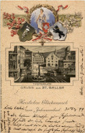 Gruss Aus St. Gallen - Prägekarte - St. Gallen