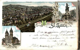 Gruss Aus St. Gallen - Litho - St. Gallen