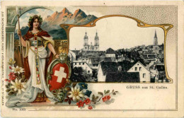 Gruss Aus St. Gallen - Litho - St. Gallen