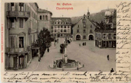 St. Gallen - Theaterplatz - Prägekarte - St. Gallen