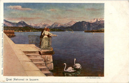 Luzern - Quai National - Künstlerkarte J. C. Kaufmann - Lucerne