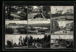 AK Iserlohn, Bahnhofsgebäude, Franzosenhohl, Am Danzturm, Auf Dem Markt, Alexanderhöhe, Jugendherberge  - Iserlohn