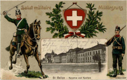 St. Gallen - Kaserne - Prägekarte - St. Gallen