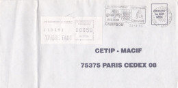 1992-lettre TAXE INTEGRALE De CAMPBON-44 Pour PARIS-cachet 30-3-1992-Vignette MOG Paris La Boétie.Auto Cross,Expo Canine - 1961-....