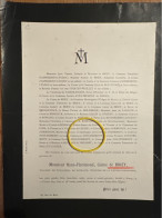 René-Florimond Comte De Briey Colonel Cavalerie Legion D’Honneur *1839+1895 Nancy De Brocqueville D’Oultremont De Duras - Décès