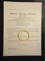 Alexandre Braun Minister D’Etat Senateur Cour D’Appel Bruxelles *1847 Nivelles +1935 Dilbeek Koekelberg Nyssens Eeckhout - Overlijden