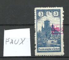 FAUX Poland Polska Polen 1918 Local Post ZARKI Michel 4 * FAKE Fälschung - Unused Stamps