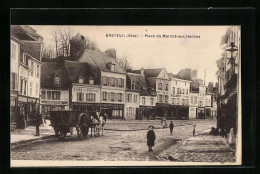 CPA Breteuil, Place Du Marché-aux-Herbes  - Breteuil