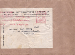 Bande Journal De PARIS-28 Pour PARIS 3°- Cachet ??-3-1948--Librairie Vuibert-Revue Mathématiques- Affrt *030 - EMA (Empreintes Machines à Affranchir)