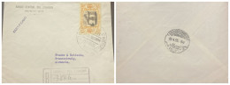 O) 1935 ECUADOR,  SCENE IN QUITO SCT 311 40c,  CIRCULATED TO GERMANY, REGISTERED, BANCO CENTRAL DEL ECUADOR - Ecuador