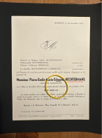 Monsieur Pierre Emile Marie Edmond Hechtermans Notaire Honoraire *1879 Alken +1954 Hasselt Hermans - Overlijden