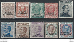 1909 Tripoli Di Barberia 10v. MNH Sassone N. 1/10 - Other & Unclassified