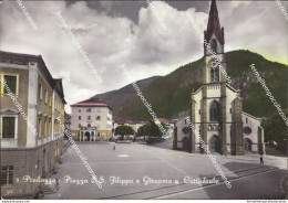 Al801 Cartolina Predazzo Piazza S.s.filippo E Giacomo E Cattedrale  Trento - Trento