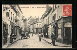 CPA Méru, Rue De La République, Vue De La Rue  - Other & Unclassified