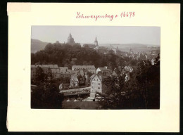 Fotografie Brück & Sohn Meissen, Ansicht Schwarzenberg, Ortsansicht Mit Sägewerk  - Places