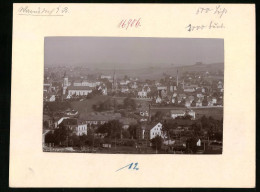 Fotografie Brück & Sohn Meissen, Ansicht Warnsdorf / Böhmen, Stadtansicht Mit Bahnhof  - Places