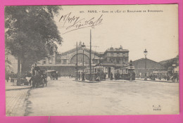 D75 - PARIS - GARE DE L'EST ET BOULEVARD DE STRASBOURG - Tramways - Calèches - Chevaux  - Pariser Métro, Bahnhöfe