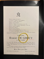Madame Robert De Ghouy Nee Maggy Nihoul *1911 +1933 Louvain Gras Avernas Haacht Anciaux Snyere Pasque - Todesanzeige