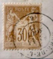 R1311/3044 - FRANCE - SAGE TYPE I N°69 (sur Fragment) - CàD GARE  11 AOÛT 1877 - 1876-1878 Sage (Tipo I)