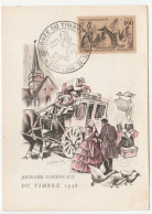 Carte Journée Du Timbre, Saint Louis / Sénégal, 1948, Diligence - Lettres & Documents