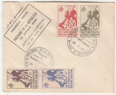 Lettre 1ère Visite D'un Président De La République En Afrique Noire, St Louis Du Sénégal, 1947 (autre Affranchissement) - Cartas & Documentos