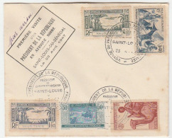 Lettre 1ère Visite D'un Président De La République En Afrique Noire, St Louis Du Sénégal, 1947 (autre Affranchissement) - Storia Postale