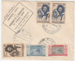 Lettre 1ère Visite D'un Président De La République En Afrique Noire, St Louis Du Sénégal, 1947 (autre Affranchissement) - Briefe U. Dokumente