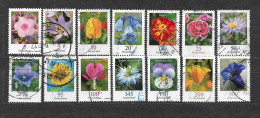 Deutschland Germany BRD ⊙ 14 Stamps Flowers, Freimarken Blumen. Lot 3. - Gebraucht