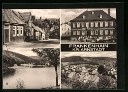 AK Frankenhain /Arnstadt, Frankenstrasse, Konsum-Gaststätte, Lütschetalsperre  - Frankenhain
