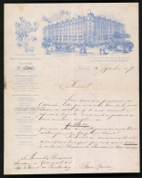 Facture Paris 1878, Au Printemps, Rue Du Havre, Vue De La Rue Avec Geschäftsgebäude, Colonne Morris  - Autres & Non Classés