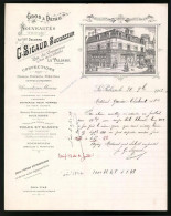 Facture Lapalisse 1913, Gros & Detail Nouveates, G. Sigaud Suc., Vue De Das Verkaufshaus In Der Rue Du Commerce  - Andere & Zonder Classificatie