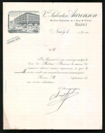 Facture Nancy 1903, Vve Salvator Aaronson, Geschäfstshaus In Der Rue Stanislas Et Rue St. Dizier 25, Tramway  - Otros & Sin Clasificación