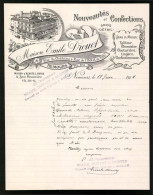 Facture Nemours 1914, Maison Emil Drouet, Nouveautes Et Confections, Geschäfsthaus Boul. Poissonniere 14  - Andere & Zonder Classificatie