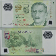 SINGAPORE 5 DOLLARS - ND (2020) - Polymer Unc - P.47f Banknote - Singapur