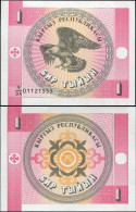 KYRGYZSTAN 1 TYJYN - ND (1993) - Unc - P.1a Paper Banknote - Kirgisistan