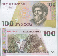 KYRGYZSTAN 100 SOM - ND (1995) - Paper Unc - P.12a Banknote - Kirgisistan